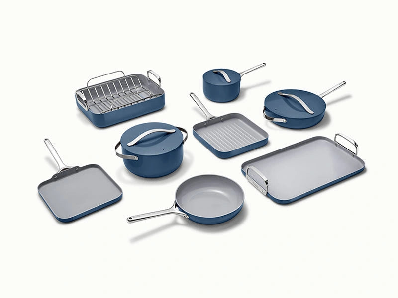 Ceramic-Coated Cookware Bundle - A curated 19-piece non-stick set for everyday cooking & special occasions. - US 1632