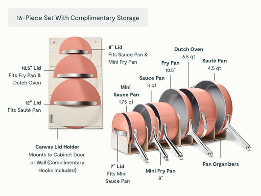 Full Ceramic Cookware Bundle - 31-Piece Ceramic Set With Complimentary Storage - US 4606