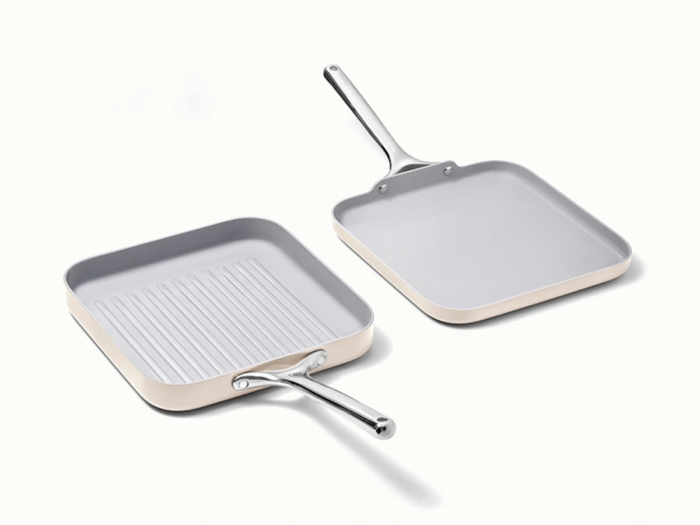 Square Pan Duo - 11” Non-Stick Ceramic Grill & Griddle Pans - US 8983