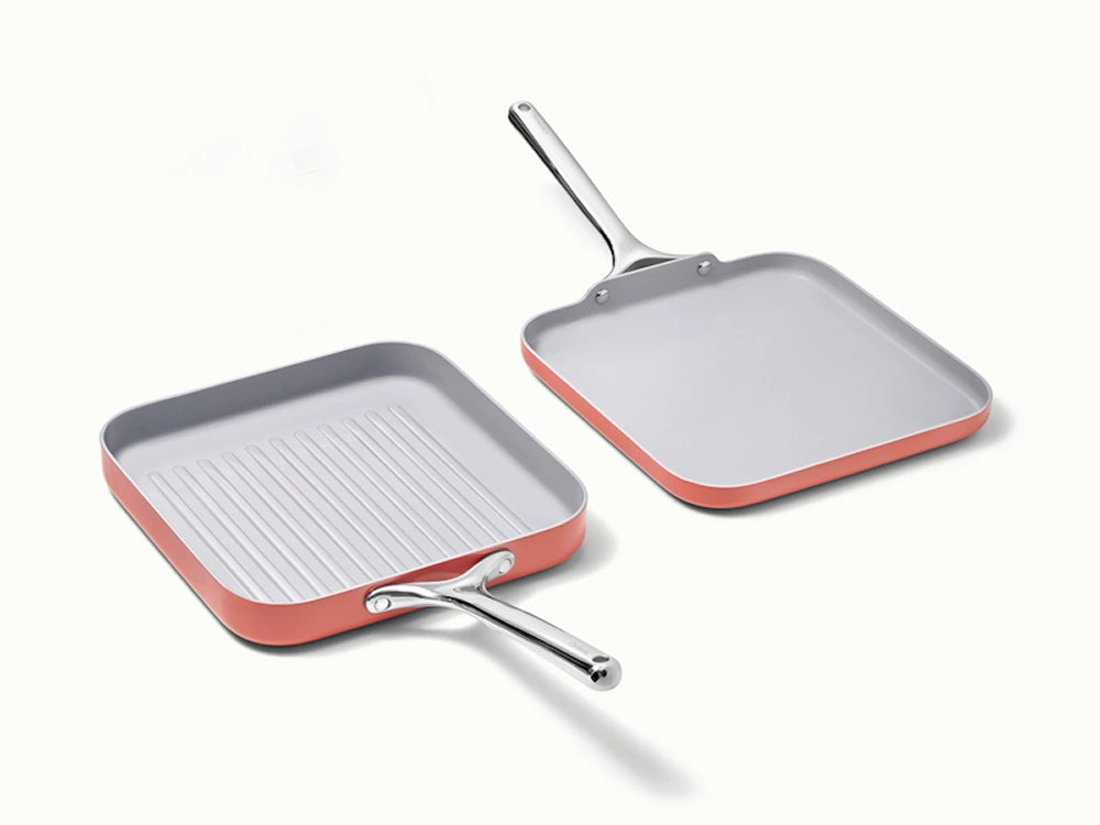 Square Pan Duo - 11” Non-Stick Ceramic Grill & Griddle Pans - US 5297
