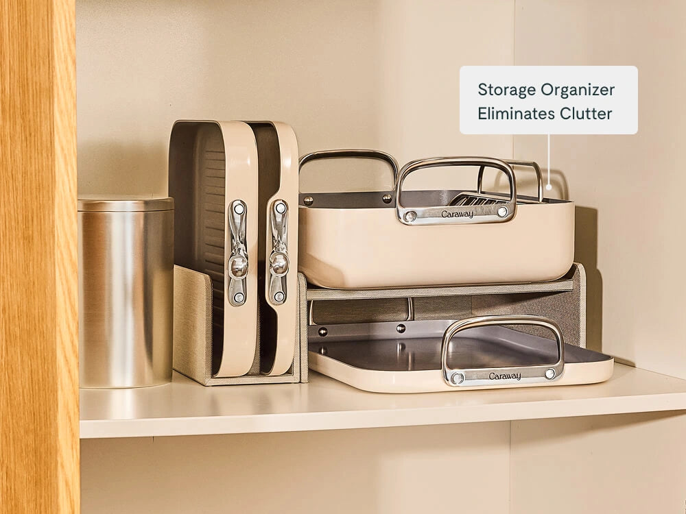 Squareware Set - 7-Piece Set of Ceramic-Coated Pans With Complimentary Storage - US 1498