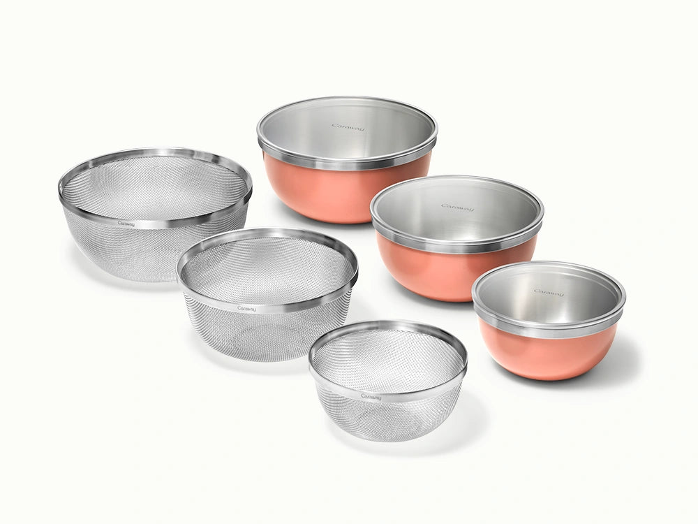 Mixing Bowl & Strainer Set - 9-Piece Set for Clean Mixing and Straining - US 2153