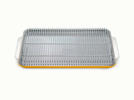 Baking &amp; Cooling Duo - 18x13” Non-Stick Ceramic Sheet With Steel Rack - US 6707