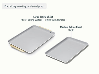 Baking Sheet Duo - 18x13" &amp; 15x10" Non-Stick Ceramic Baking Sheets - US 6140