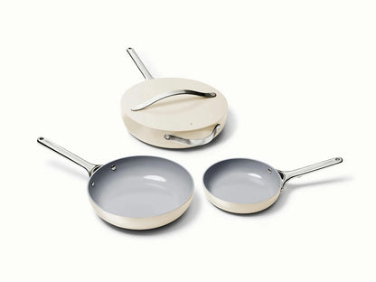 4pc Fry &amp; Sauté Set  - Non-Stick Ceramic Fry Pan, Mini Fry Pan &amp; Sauté Pan - US 0741
