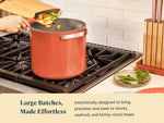 Stock Pot - 12 qt Non-Stick Ceramic Pot With Lid - US 2669