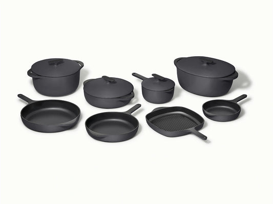 Deluxe Enameled Cast Iron Set - 16-Piece Set With Complimentary Storage Organizer - US 6138