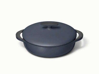 3.5 qt Enameled Cast Iron Braiser - 3.5qt Braiser for slow cooking lamb shanks, baked pasta, or roasted chicken. - US 1726