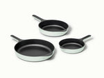 Enameled Cast Iron Skillet Trio - 3-Piece Set With Excellent Heat Retention - US 5298