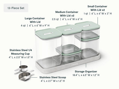 Glass Airtight Container Set - 13-Piece Set With Complimentary Storage - US 6143