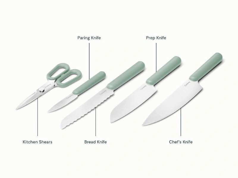 Knife Set - 4 essential knives, made with premium German stainless steel, and a pair of shears. - US 7934