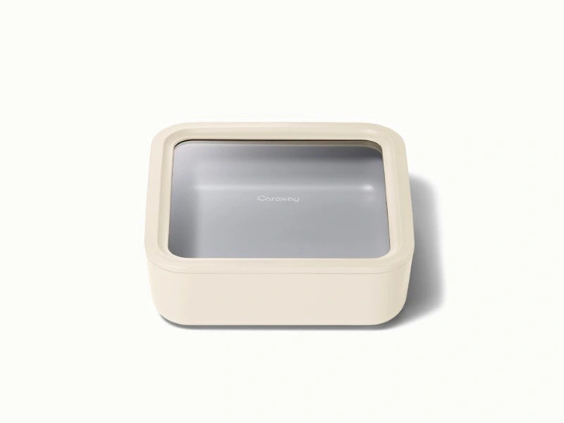 Large Storage Container - Ceramic-coated 10 cup glass Container built for clean storing. - US 7545