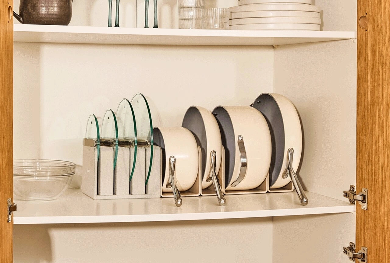 Lid Organizer - 4-slot magnetic storage system to house any Caraway lid, size &amp; material. - US 7215