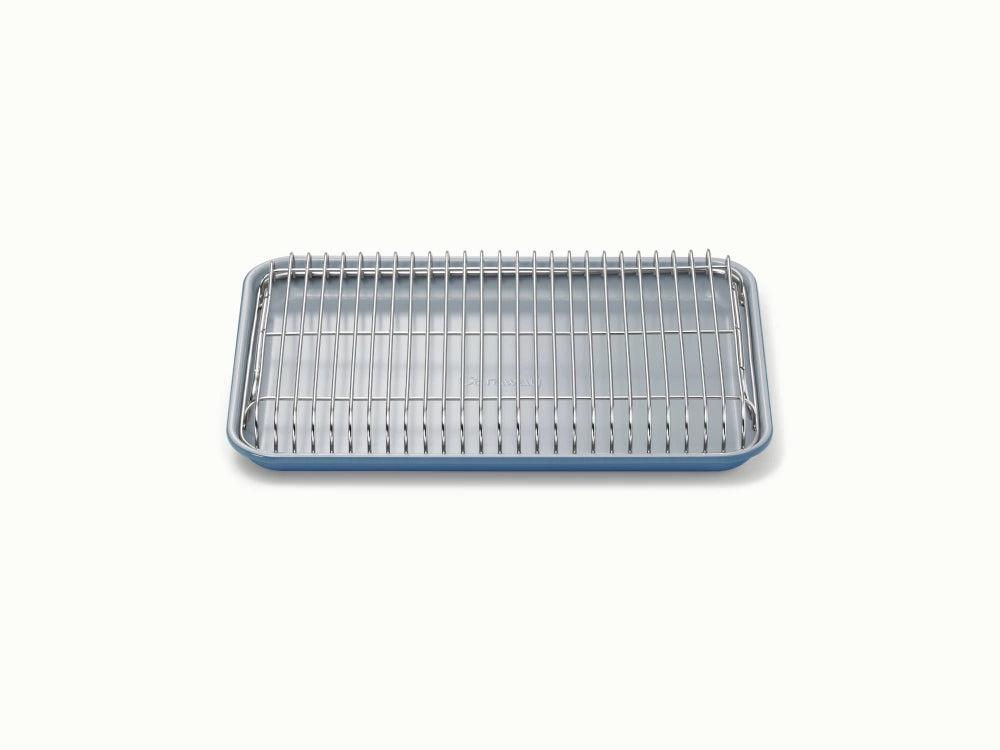 Small Baking &amp; Cooling Duo - 13x9” Non-Stick Ceramic Sheet With Steel Rack - US 4551