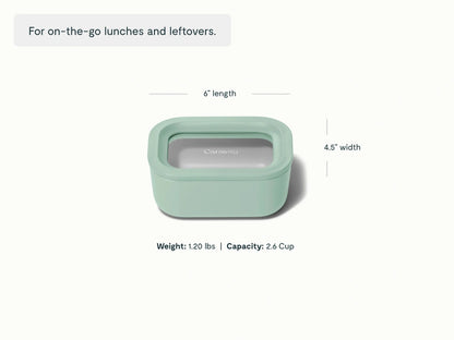 Mini Rectangle Container - 2.6 cup container for non-toxic meal prep &amp; freezer-to-oven use. - US 3887