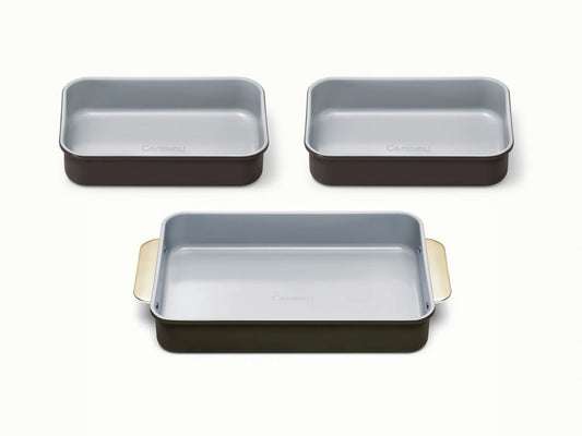 Rectangle Pan Trio - 13x9" &amp; 9x6.5" Non-Stick Ceramic Baking Pans - US 2408