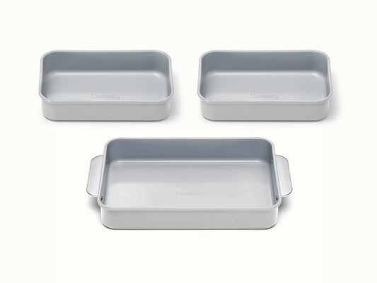 Rectangle Pan Trio - 13x9" &amp; 9x6.5" Non-Stick Ceramic Baking Pans - US 4131