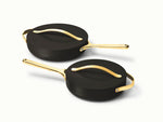 Sauté Pan Duo - 4-Piece Set of Non-Stick Ceramic Pans With Lids - US 7705