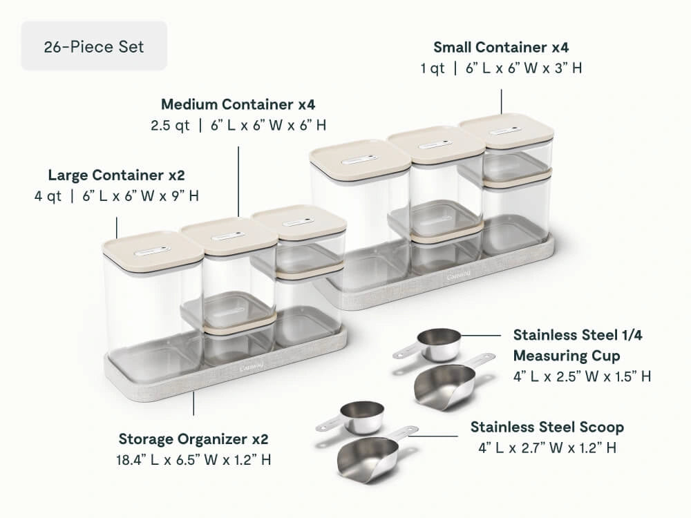 Ultimate Glass Airtight Storage Set - 26-Piece Set With Complimentary Storage - US 0514